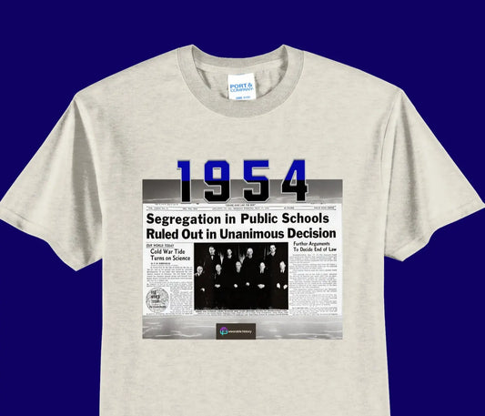 Front of 1954 Brown V Board Tshirt