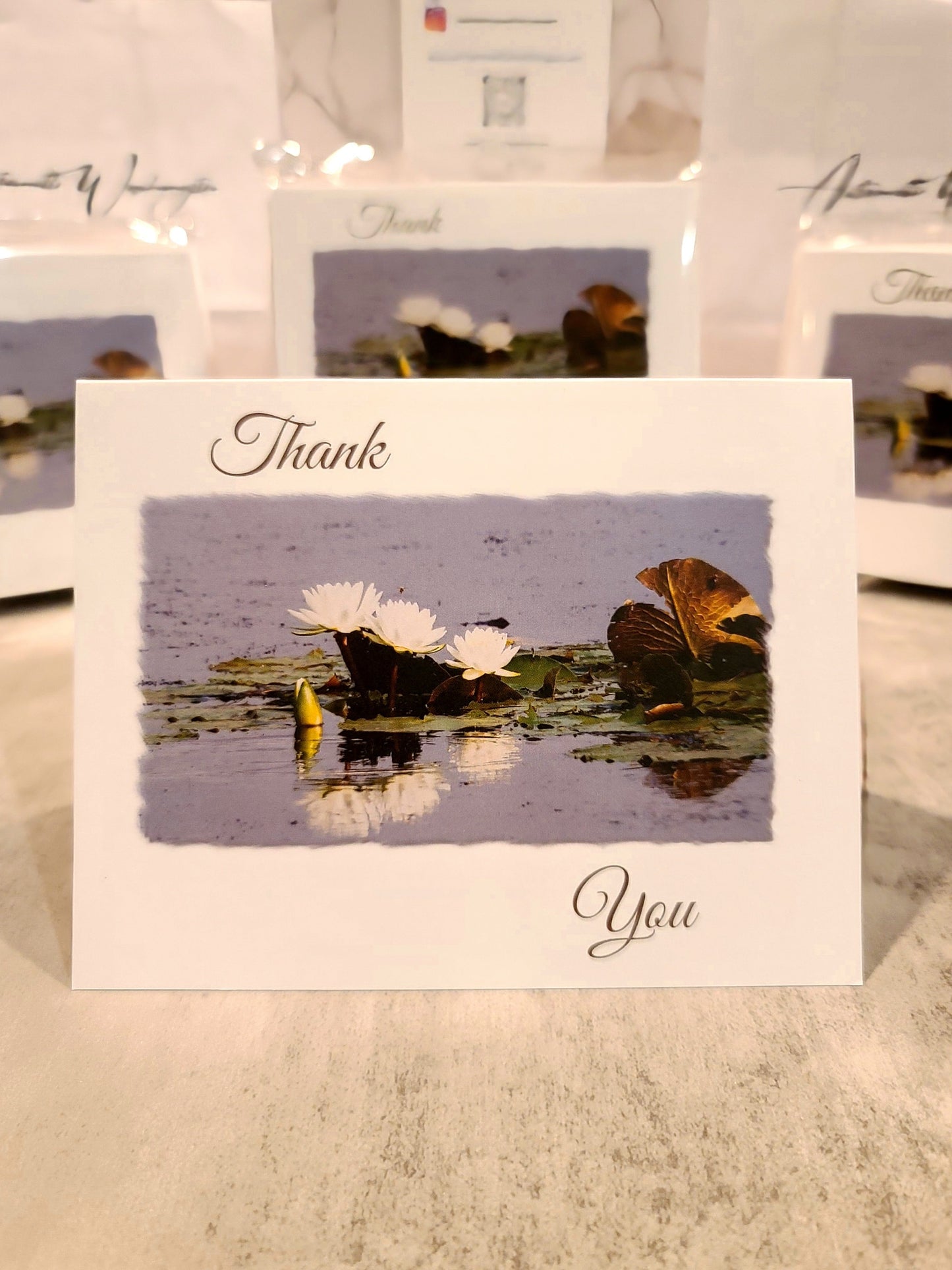 Thank You Cards with Water Lilies (10pk)